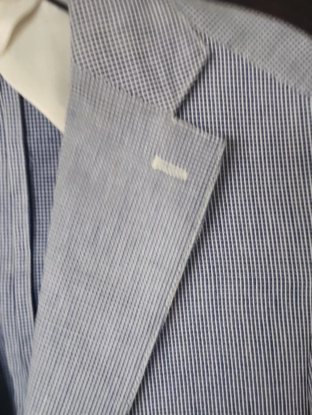 Men's Light Blue Two-Button Notch Lapel Blazer